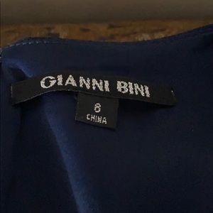 Gianni Bini NWT Navy Lucy Dress with feathers sz 8